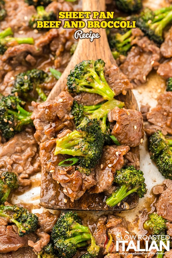 titled: Sheet Pan Beef and Broccoli Recipe