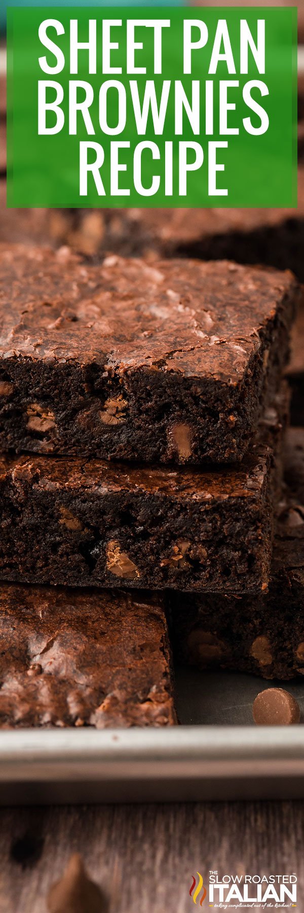 Sheet Pan Brownies Recipe - PIN