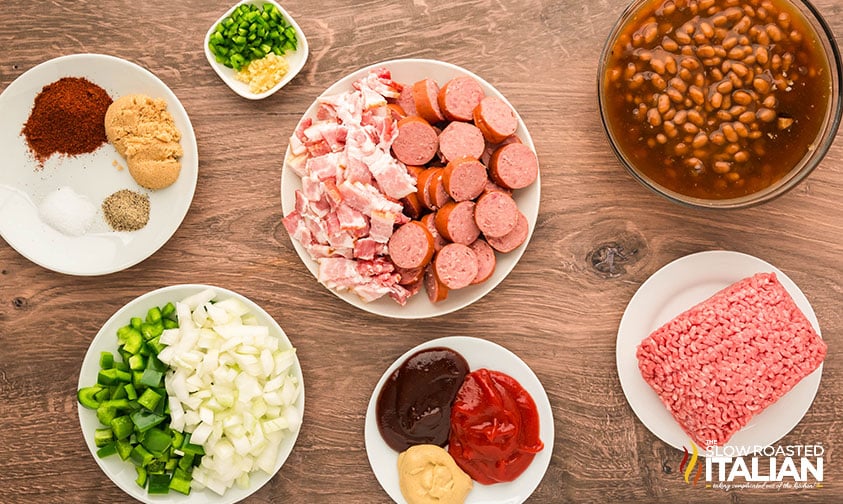 ingredients for slow cooker cowboy beans