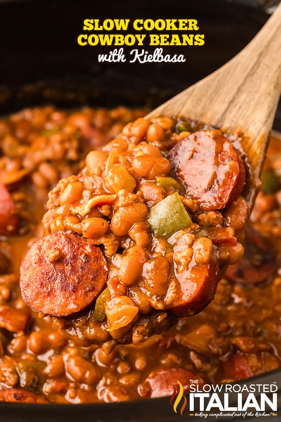 titled: Slow Cooker Cowboy Beans