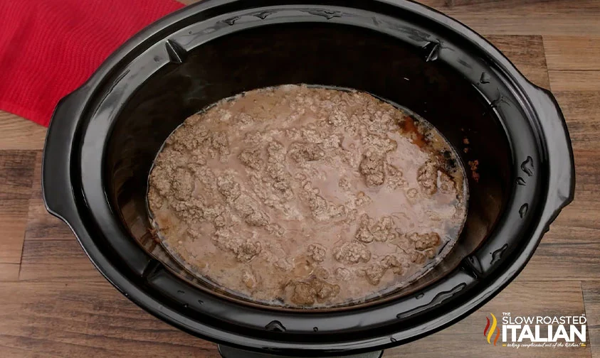 Maid Rite meat in slow cooker