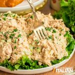 closeup of costco chicken salad