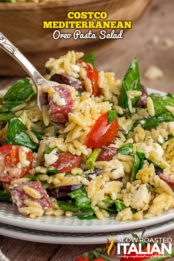 titled: Costco Mediterranean Orzo Pasta Salad