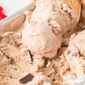 closeup of no churn kit kat ice cream