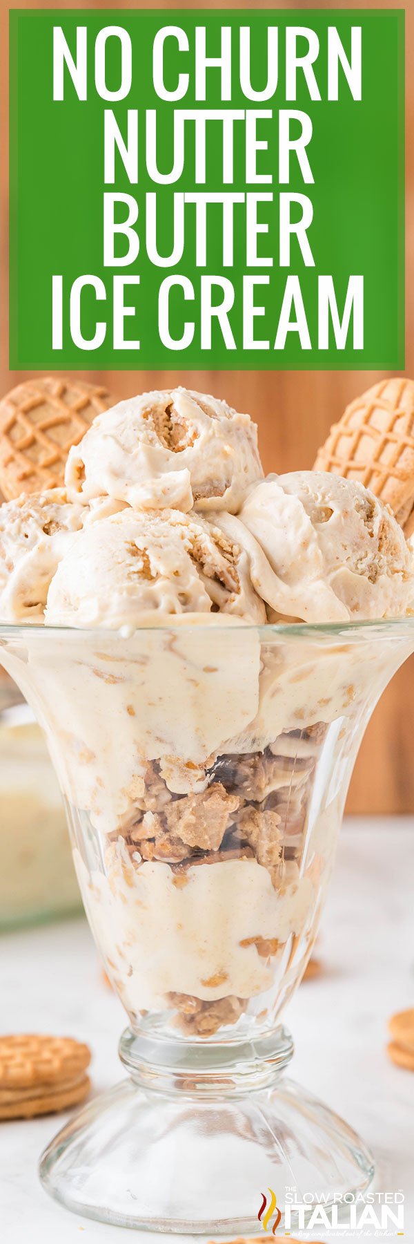 No Churn Nutter Butter Ice Cream -PIN