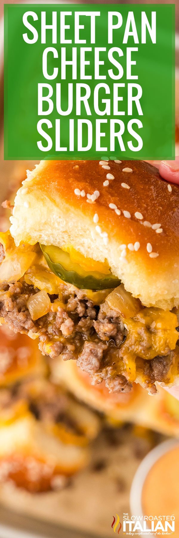 Sheet Pan Cheeseburger Sliders -PIN