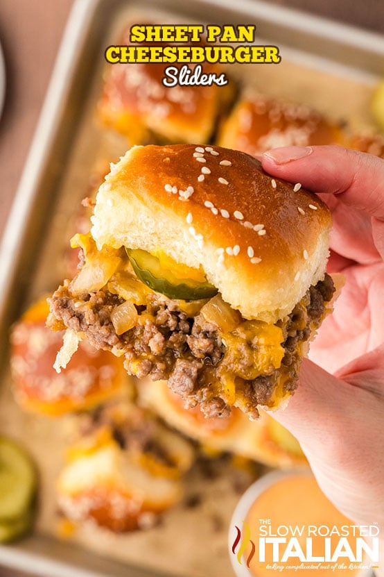 titled: Sheet Pan Cheeseburger Sliders