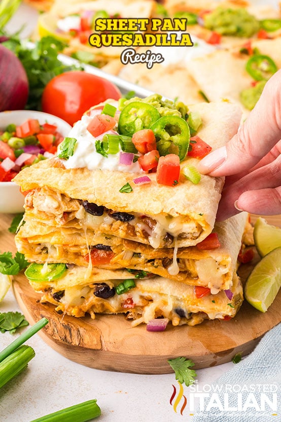 titled image: Sheet Pan Quesadilla Recipe