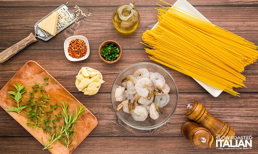 ingredients for midnight spaghetti