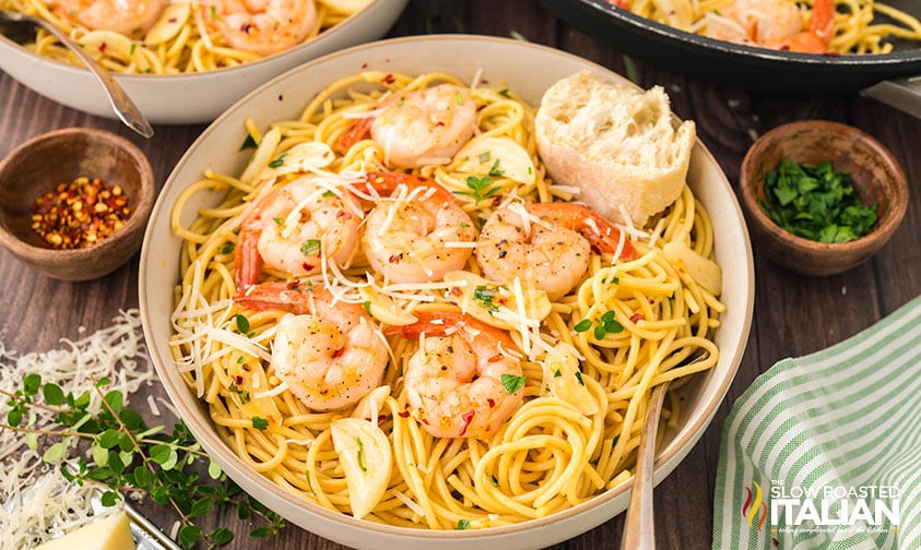 bowl of midnight spaghetti with a fork