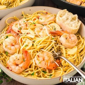 closeup of midnight spaghetti