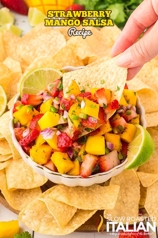 titled: Strawberry Mango Salsa Recipe
