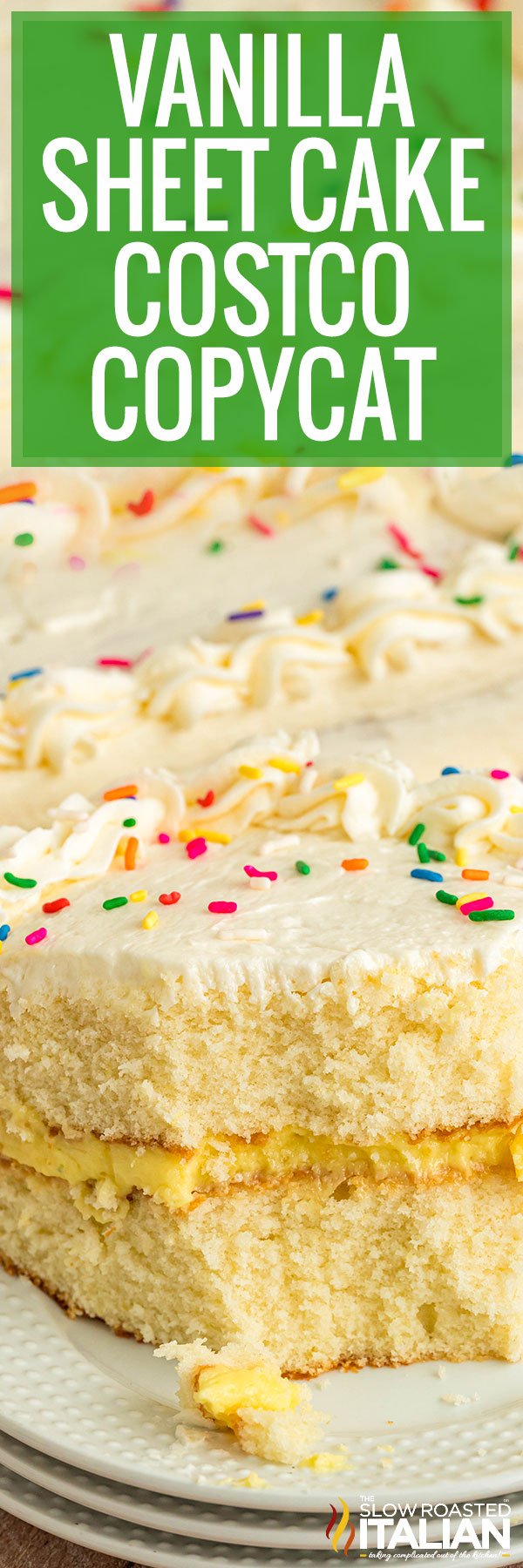 Vanilla Sheet Cake Costco Copycat Recipe - PIN
