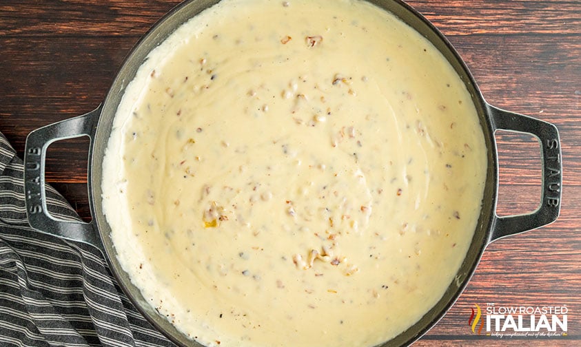 cheese sauce in a large pot