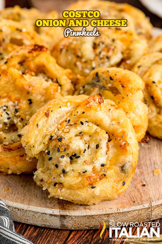 titled: Costco Onion and Cheese Pinwheels