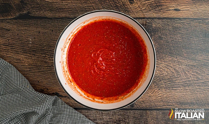 costco pizza sauce in a bowl