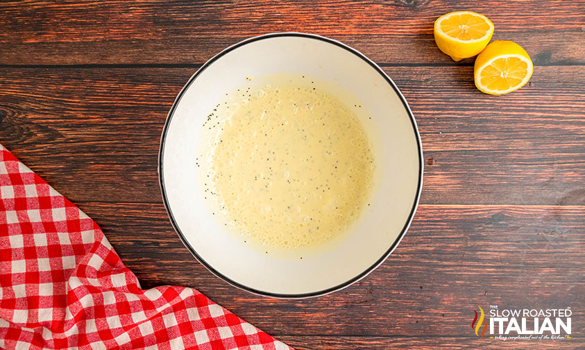 mixed poppyseed dressing for sweet kale salad