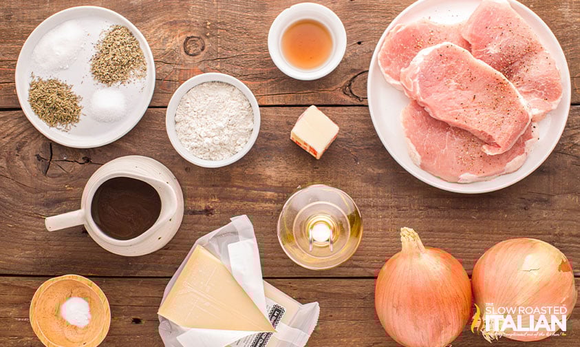 ingredients for french onion pork chop recipe