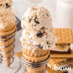 closeup of no churn smores ice cream