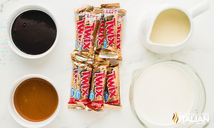 ingredients for twix ice cream recipe
