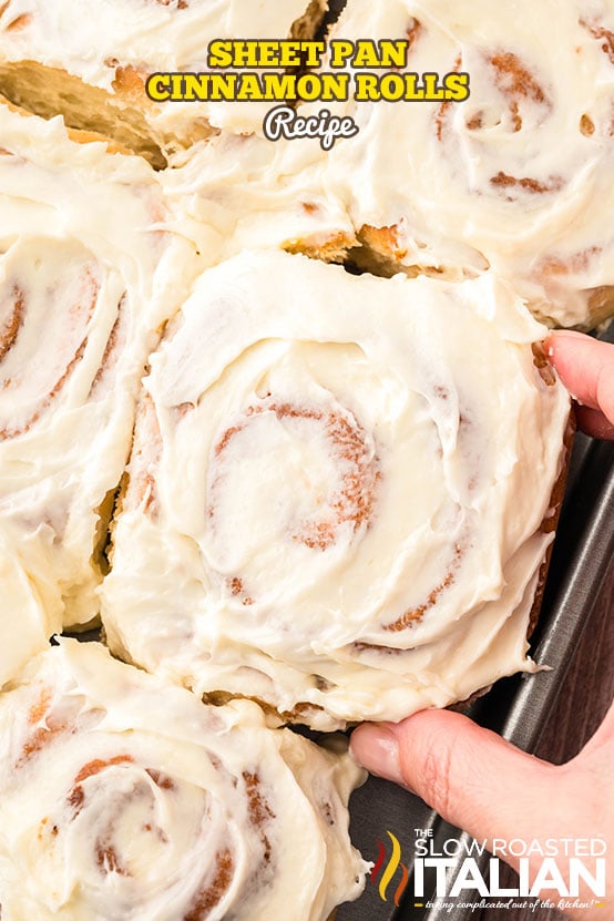 titled: Sheet Pan Cinnamon Rolls Recipe