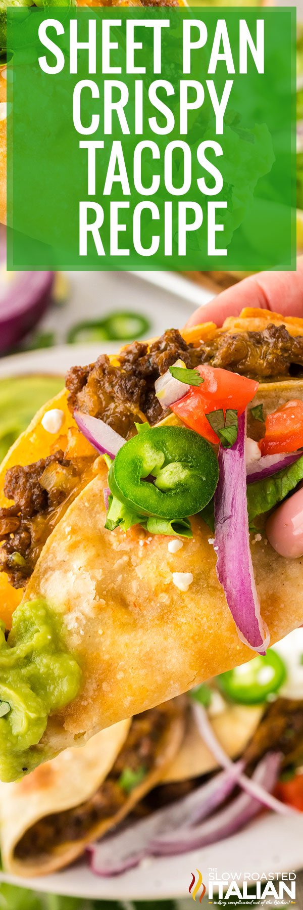 Sheet Pan Crispy Tacos Recipe -PIN