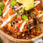 closeup of beef and bean enchiladas recipe