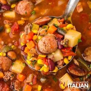 crockpot cowboy stew closeup