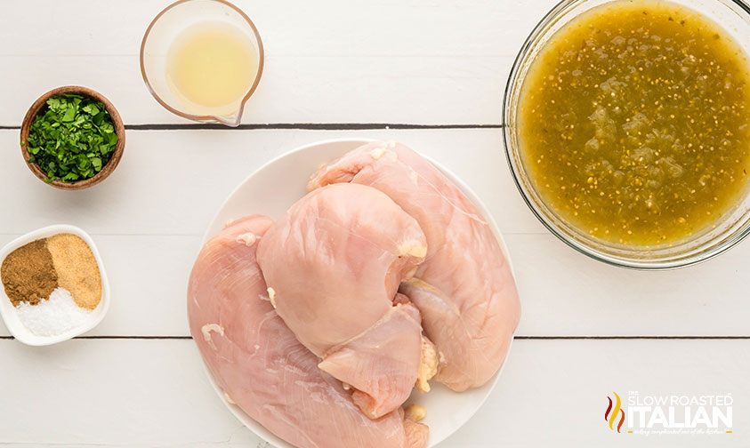 ingredients for salsa verde chicken