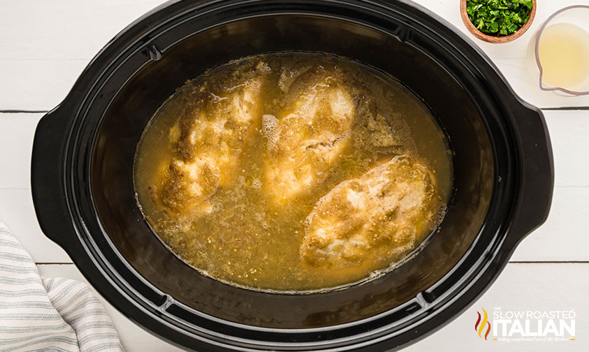 chicken breasts in a crockpot