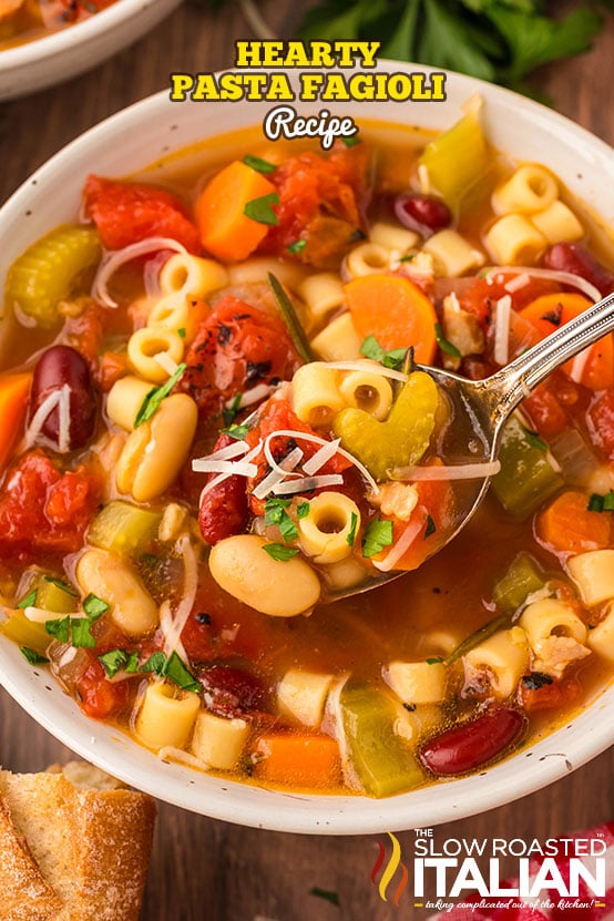 titled: Hearty Pasta Fagioli Recipe