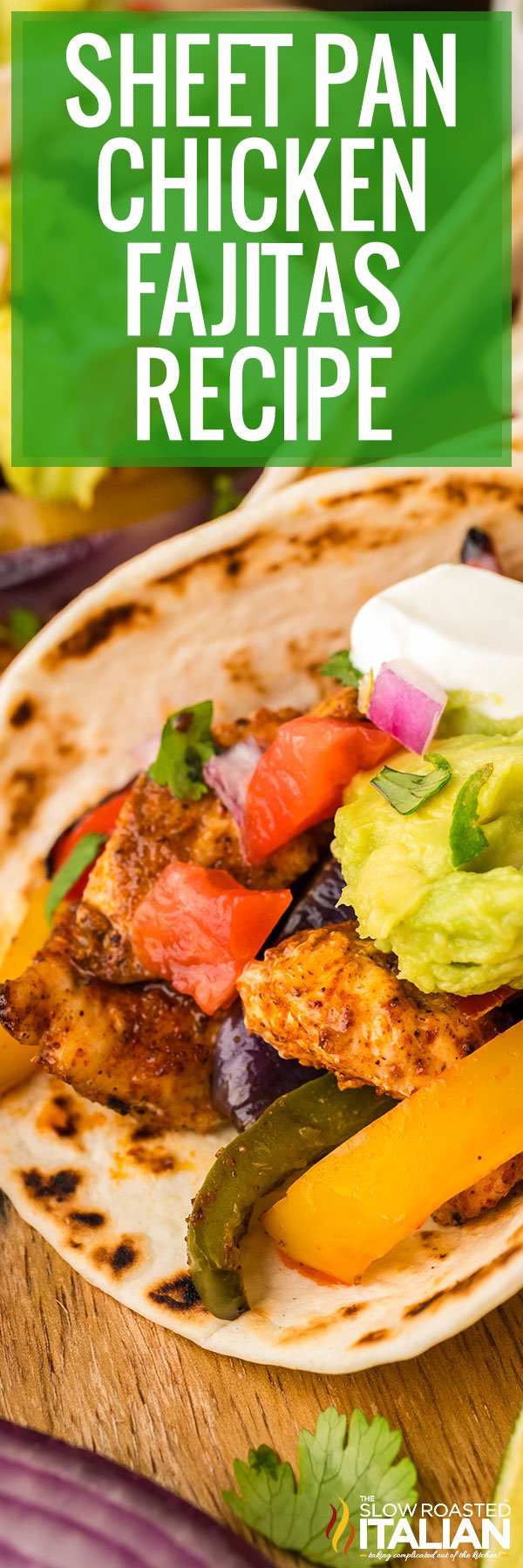 Sheet Pan Chicken Fajitas Recipe -PIN