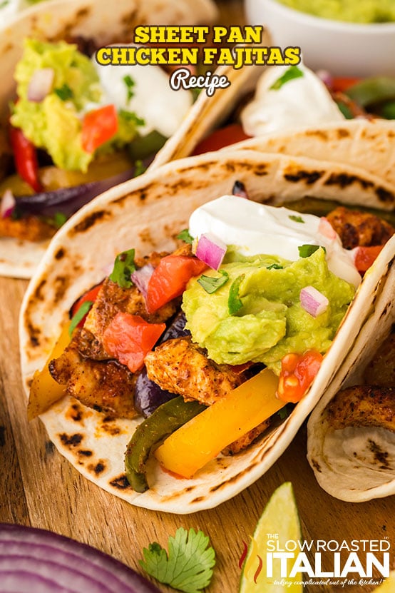 titled: Sheet Pan Chicken Fajitas Recipe