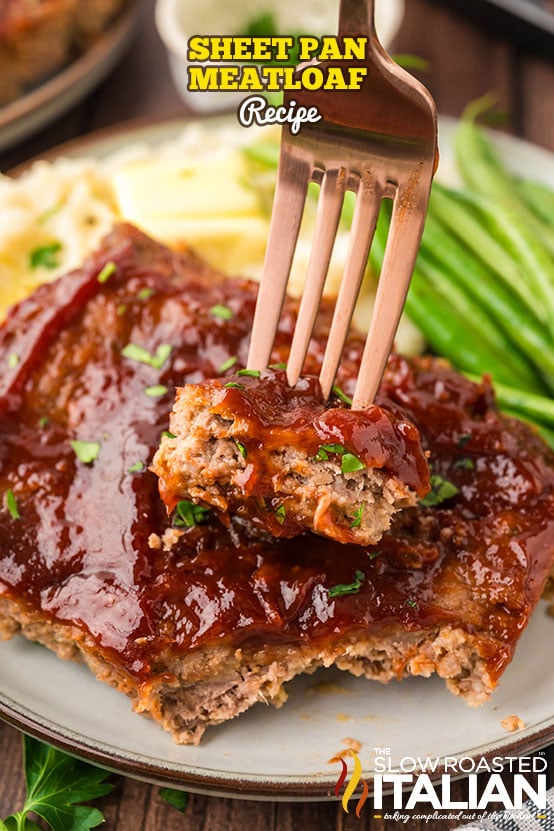 titled: Sheet Pan Meatloaf Recipe
