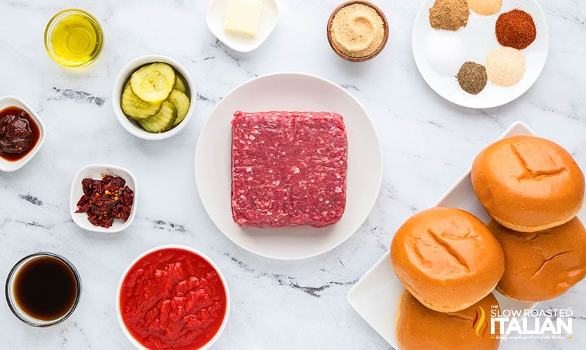 ingredients for easy sloppy joes recipe