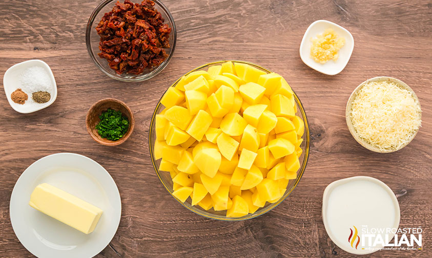 ingredients for baked mashed potatoes recipe