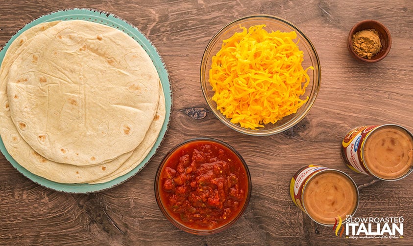measured been and cheese burritos ingredients