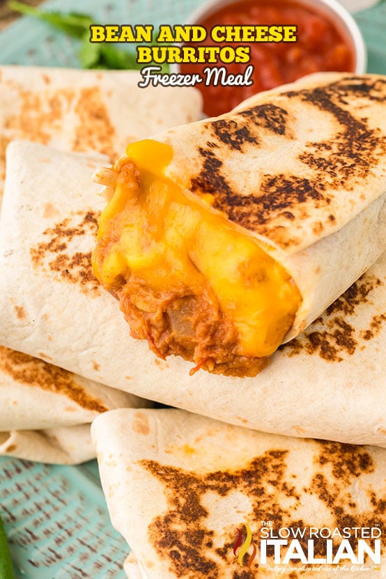titled: Bean and Cheese Burritos Freezer Meal