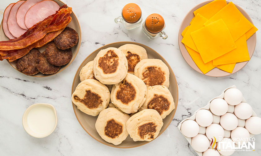 ingredients for freezer breakfast sandwiches recipe