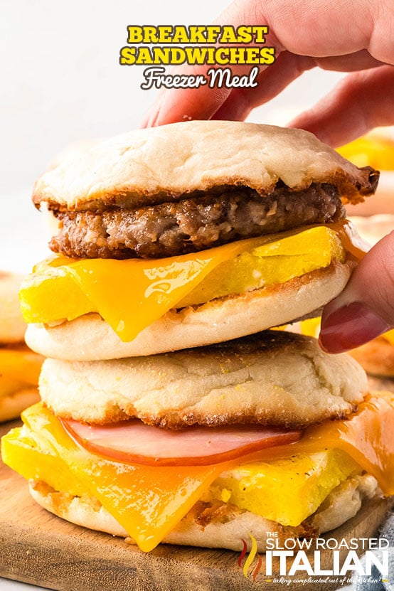 titled: Breakfast Sandwiches Freezer Meal