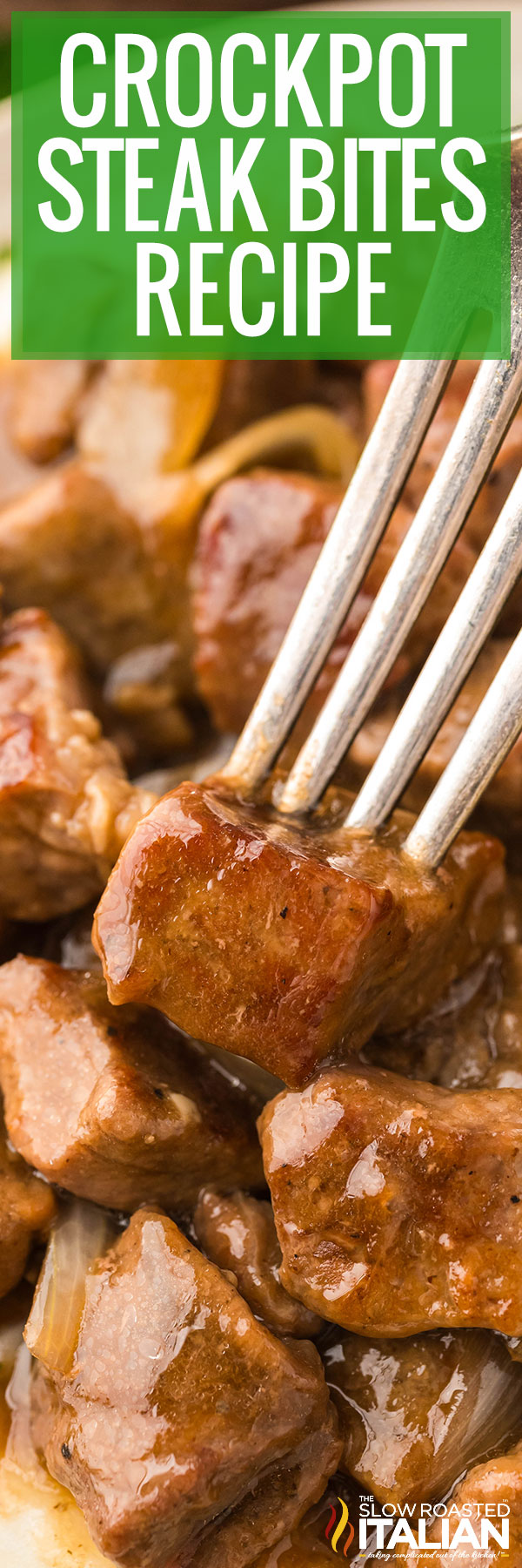 Crockpot Steak Bites Recipe -PIN