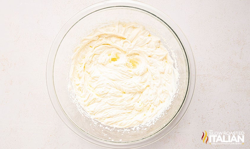 whipped topping in a large bowl