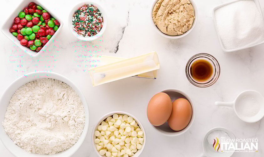ingredients for christmas cookie dough recipe