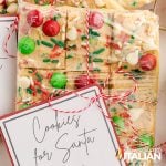 closeup of christmas cookie dough recipe