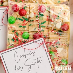 closeup of christmas cookie dough recipe