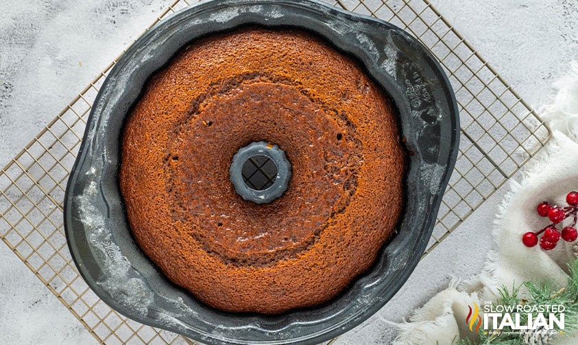 baked gingerbread bundt cake