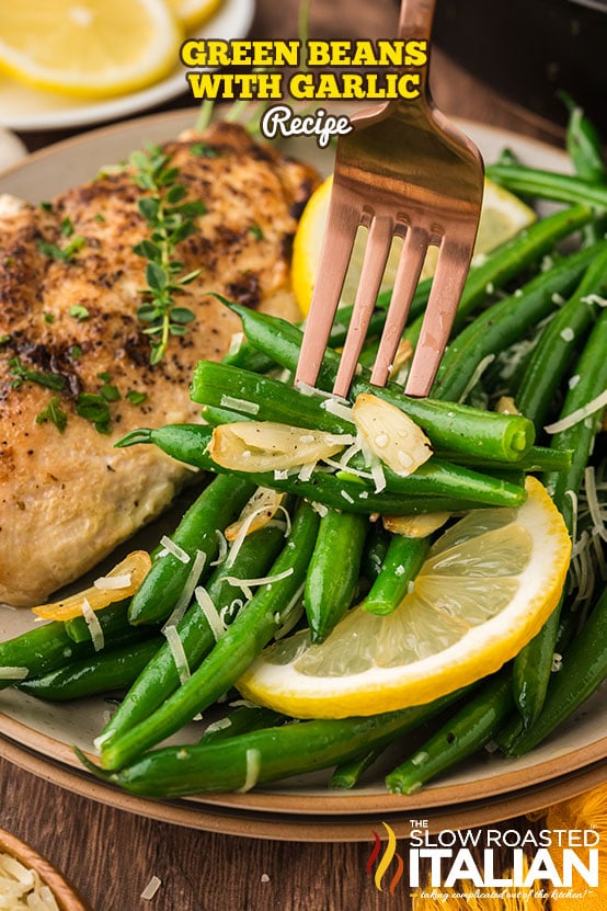 titled: Green Beans With Garlic Recipe