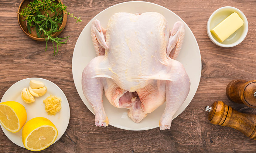 ingredients for lemon roasted chicken
