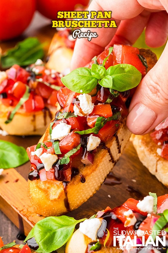 titled: Sheet Pan Bruschetta Recipe