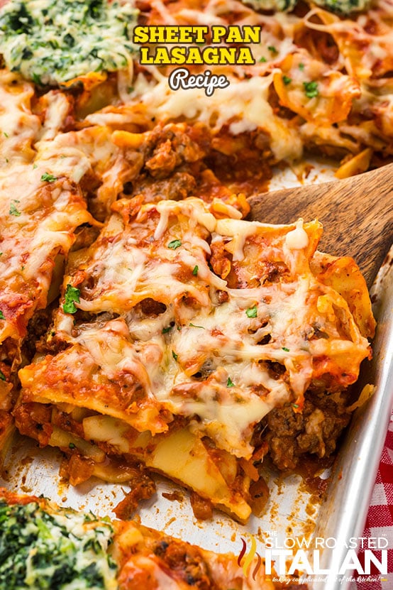 titled: Sheet Pan Lasagna Recipe